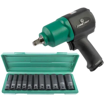 Pneumatický rázový utahovák 1/2" 1080Nm se sadou dlouhých rázových hlavic Jonnesway JAI-1524+S03AD4111S