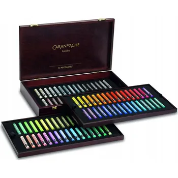 Pastelka Umělecké pastely "Neopastel", 96 barev, dřevěná krabička, CARAN D'ACHE 7400.996