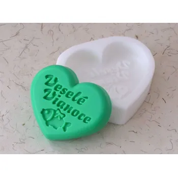 Silikonová forma - mýdlo VESELÉ VIANOCE - © 80 x 68 x 15 mm