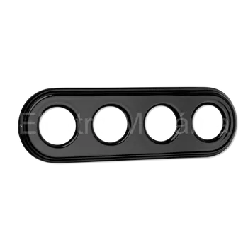 vypínač VINTAGE 4 rámeček černý kulatá keramika K1-R464