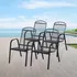 Zahradní kovové křeslo ZWMC-31 4 ks antracit
