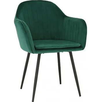 Jídelní židle Designové jídelní křeslo ZIRKON, smaragdová Velvet látka