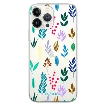 Pouzdro Back Case Babaco iPhone 12, 12 Pro, Plants (transparent)
