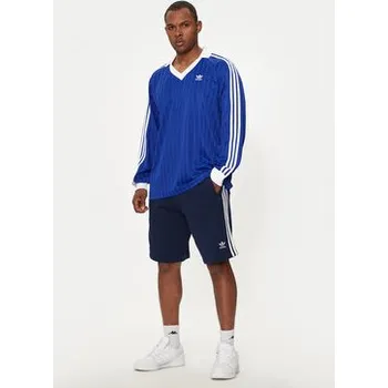 Pánské tričko adidas S dlouhým rukávem adicolor Piqué Football IX5227 Modrá Regular Fit XL