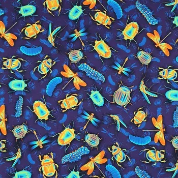 Úplet TERMOVIZE B0200 modrý, barevný hmyz, š.170