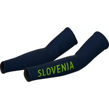 Cyklistické návleky ALÉ Cyklistické návleky na ruce - SLOVENIAN FEDERATION PRIME 2024 - modrá/zelená L