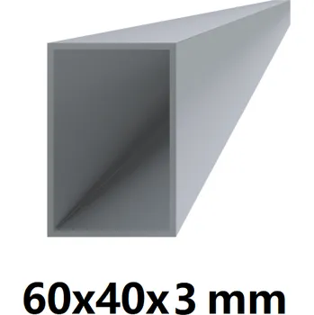 Stavební profil Hliníkový obdélníkový jekl 60x40x3 mm
