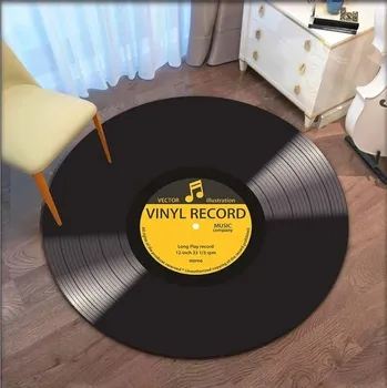 Koberec Hudební kulatý koberec do obýváku a ložnice - 5,160 cm x 160 cm