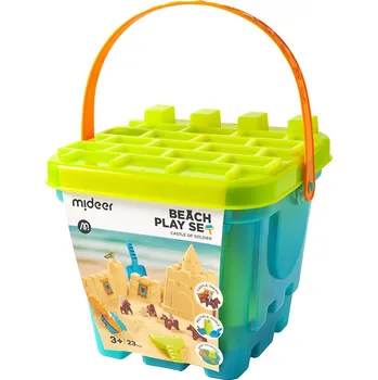 Hračka na písek Mideer Sada na písek Hrad s vojáky 23 ks