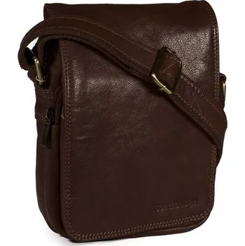 Kožená taška přes rameno SendiDesign M-708 hnědá