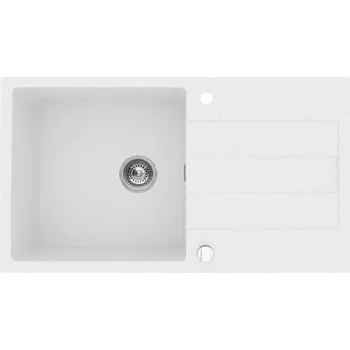 Nerezový dřez Pyragranitový dřez SPARTA PLUS LUX 1B 1D (78x48) snow