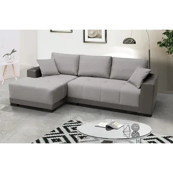 Sedací souprava Falco Rohová sedací souprava Pamela, rozkládací s úložným prostorem, levá, šedo hnědá Inari 26/hnědá Soft 24