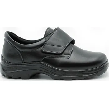 Pánské tenisky Polobotky pánské černé De Plus kožené KK604K na široké chodidlo - 50