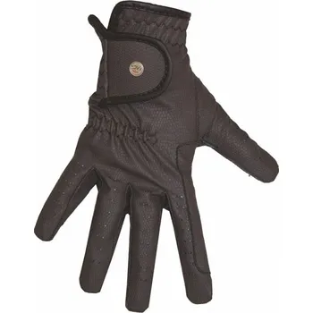 Jezdecké rukavice HKM -Grip- Style, XL - Tmavě hnědá