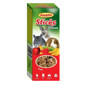 Krmivo pro hlodavce Avicentra Sticks Tyčinky deluxe s ovocem pro králíky a další hlodavce