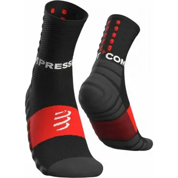 Běžecké ponožky Compressport SHOCK ABSORB SOCKS T1 Černá, Červená, Bílá