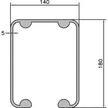 Sada plotýnek se šrouby pro nadpojení C-profilu 140x180