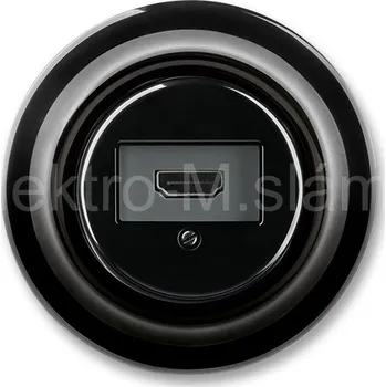 vypínač 5014K-C00432 N komunikační HDMI černá DECENTO keramika