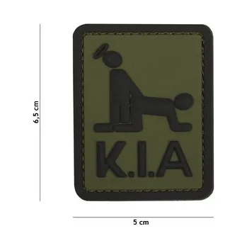 Nášivka Gumová nášivka 101 Inc Killed In Action - olivová