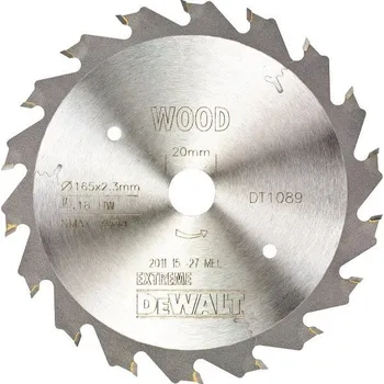 Pilový kotouč Pilový kotouč DeWALT EXTREME® 165x20 mm 18 zubů, rychlý podélný řez