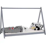 Montessori postel, šedá, borovicové dřevo, GROSI