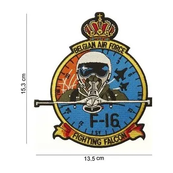Nášivka Nášivka textilní 101 Inc Belgian Airforce F-16 Pilot - barevná
