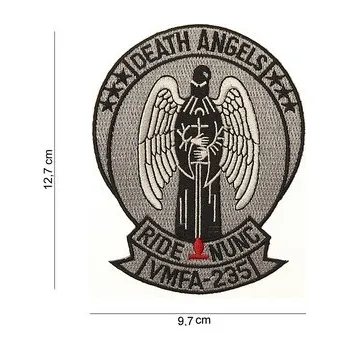 Nášivka Nášivka textilní 101 Inc Death Angels VMFA-235 - stříbrná-černá