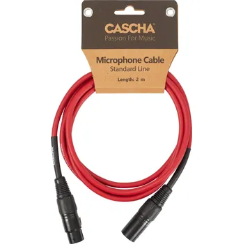 Audio kabel Cascha Standard Line Mic Cable Red 2m + prodloužená záruka 3 roky