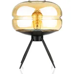 Interlook BH-233-HNĚDÁ | Stylová noční lampička se skleněným stínidlem | Moderní skleněná stolní lampa