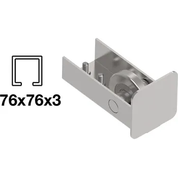 Spodní nájezd - INOX, 76x76