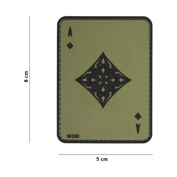 Nášivka Gumová nášivka 101 Inc Ace of Diamonds - olivová