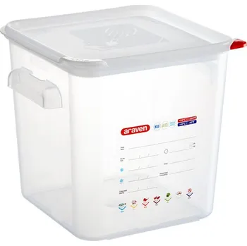 Myčka nádobí Nádoba z polypropylenu s úchyty 235x235x230 mm, 8 l | ARAVEN, 11854