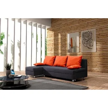 Sedací souprava Falco Rohová sedací souprava Marco 2, rozkládací s úložným prostorem, šedá