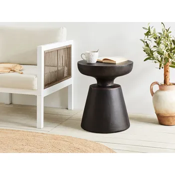 Konferenční stolek Odkládací stolek černý MgO sklolaminát odolný proti povětrnostním vlivům UV záření moderní styl interiéru exteriér obývací pokoj Beliani