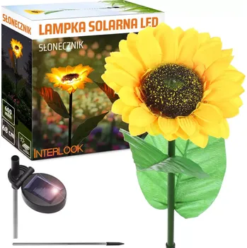 Dekorativní svítidlo Interlook FLD-21-ŽLUTÁ | Solární zahradní lampa LED Sunflower | 68 cm, 600 mAh