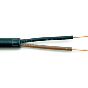 elektrický kabel CYSY 2x0,75 /H05VV-F Barva: Černá