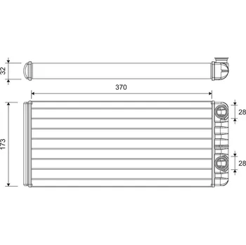 Výměník tepla, vnitřní vytápění, , VALEO, 811627
