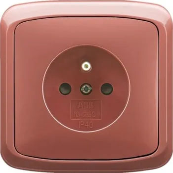 Elektrická zásuvka Zásuvka ABB TANGO 6619A-A06357 R2 kompletní vřesově červená