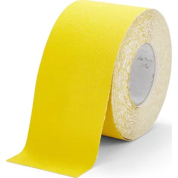 Žlutá korundová snímatelná protiskluzová páska FLOMA Standard Removable - 18,3 m x 10 cm a tloušťka 0,7 mm