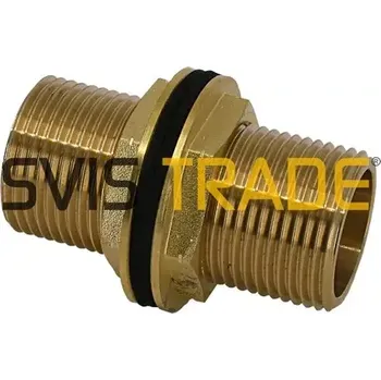 Fitinka STĚNOVÁ PRŮCHODKA S VOLNÝMI MATICEMI 5/4'' x 70 MM S TĚSNĚNÍM Svis SP7054 (Svis SP7054)