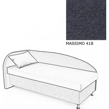 Postel Čalouněná postel AVA NAVI, s úložným prostorem, 90x200, levá, MASSIMO 418