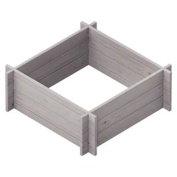 Vyvýšený záhon Vysoký záhon Multibox, dřevo, 79 × 79 × 29,5 cm, šedá RMU-0790X0790X295-GR