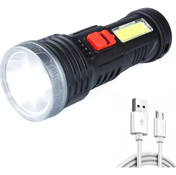 Svítilna Interlook TL-822 | LED svítilna s vestavěnou dobíjecí baterií | 4 světelné režimy, 500 lm, 1200 mAh