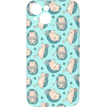 Pouzdro na mobilní telefon Kryt Ježek se šálou pro iPhone 15