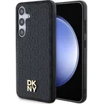 DKNY PU Leather Repeat Pattern Stack Logo Magsafe Kožený Kryt pro Samsung Galaxy S24 Černý Barva: Černá
