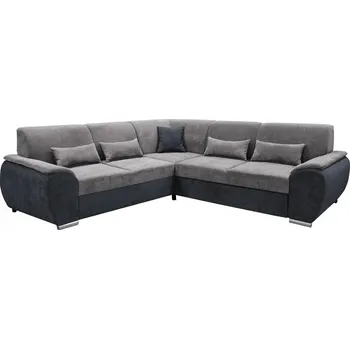 Sedací souprava Rohová sedací souprava EMILY ROH, rozkládací s úĺožným prostorem, pravá, Soro 97 tmavošedá/90 šedá