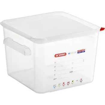 Myčka nádobí Nádoba z polypropylenu s úchyty 290x290x210 mm, 12 l | ARAVEN, 11855