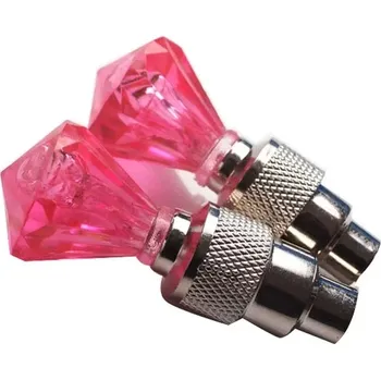 Cyklosvítilna Světla na ventilky jízdního kola - 2ks červená