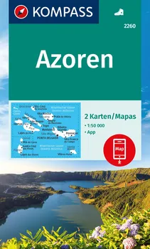 Kompass 2260: Azoren 1:50 000 - Nakladatelství Kompass Karten [DE] (2023)