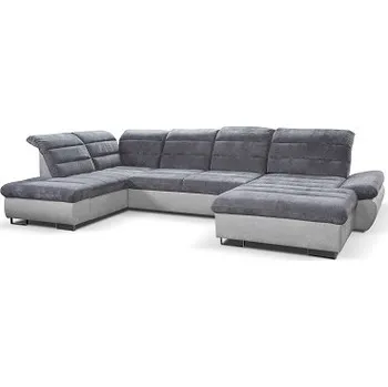 Sedací souprava ROMANTIKA U -(ROMA) OSL-3F-OSBP -levá sedací souprava , látka SVĚTLE ŠEDÁ/TMAVĚ ŠEDÁ korpus MISTERIO 80 /sedák, opěrák MISTERIO 90 kolekce (ST) - "STA" (K250) NOVÁ LÁTKA